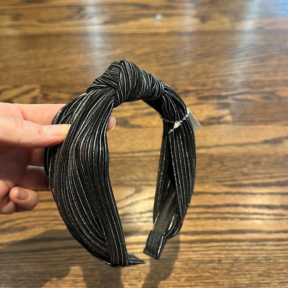 Anthropologie shimmery pleated knot headband